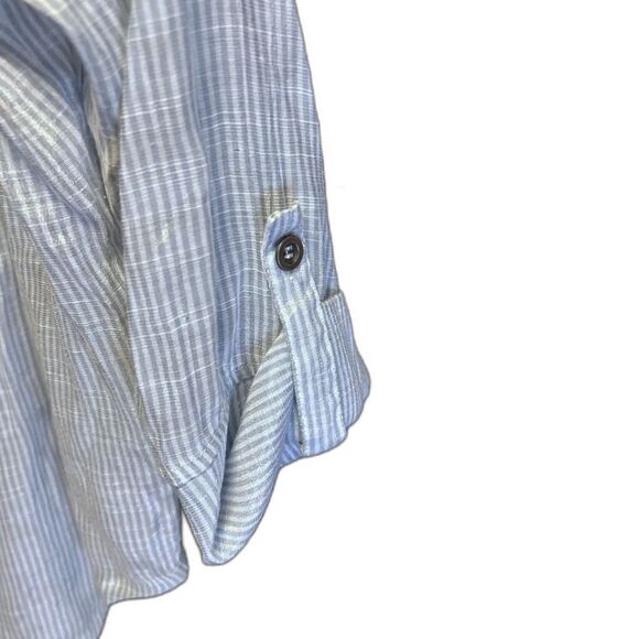 Ava & Grace Striped Henley Top - Size Large - Picture 4 of 5